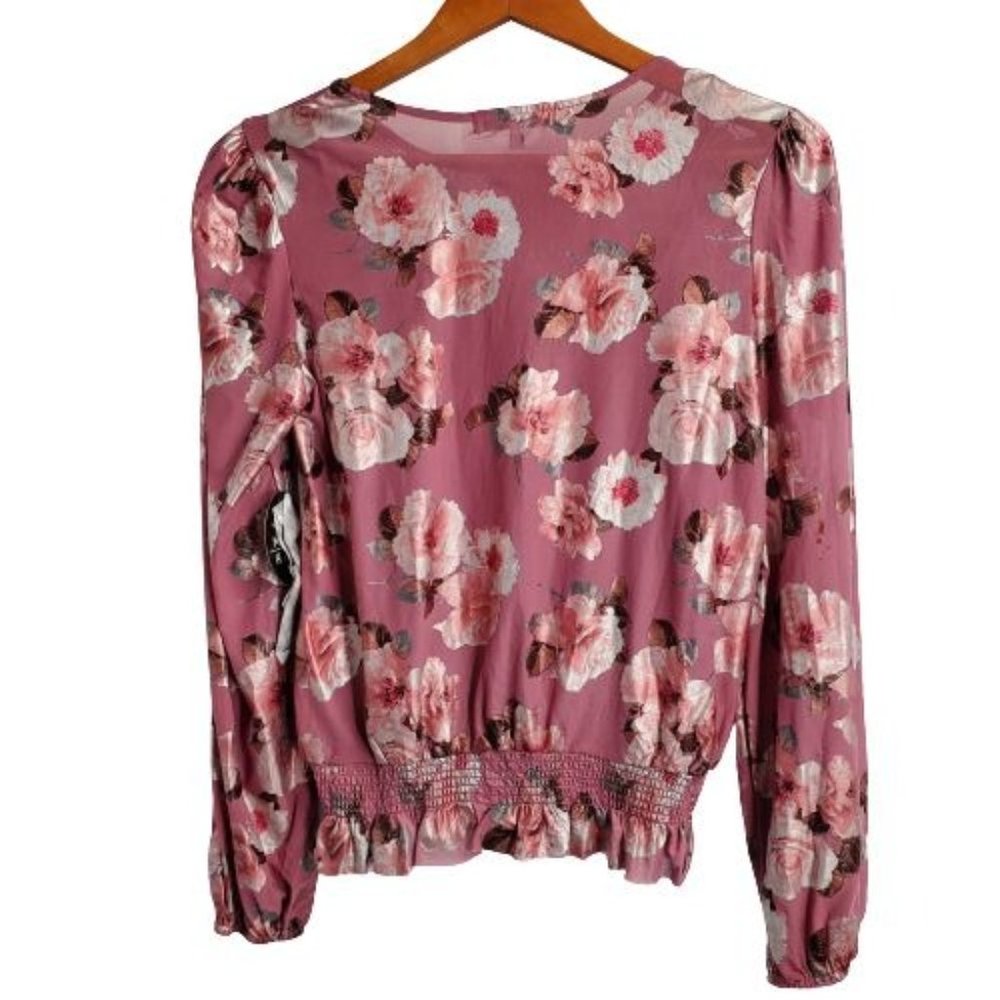 Crave Fame By Almost Famous Women's Earthy Rose Combo Blouse Set Size Medium NWT - Picture 3 of 12